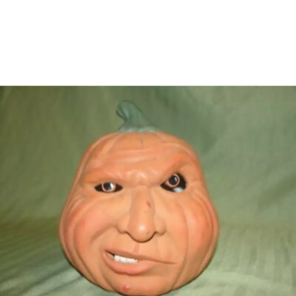 Vintage Jack O’ Lantern Ceramic Lights Up Creepy Halloween Warts Creepy Prop - Picture 3 of 6
